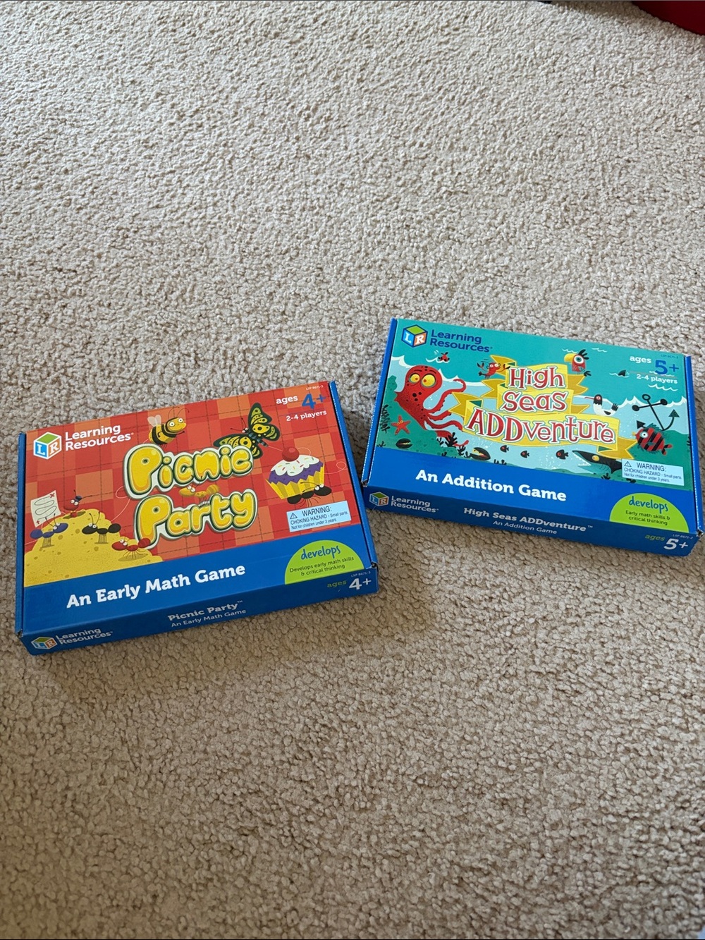 Learning Resources Picnic Party & High Seas ADDventure Game Bundle - Red & Blue